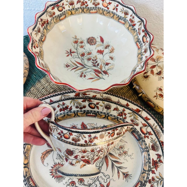 What a beautiful set! An elegant English transferware dining collection by W.T. Copeland & Sons, Stoke-upon-Trent,...