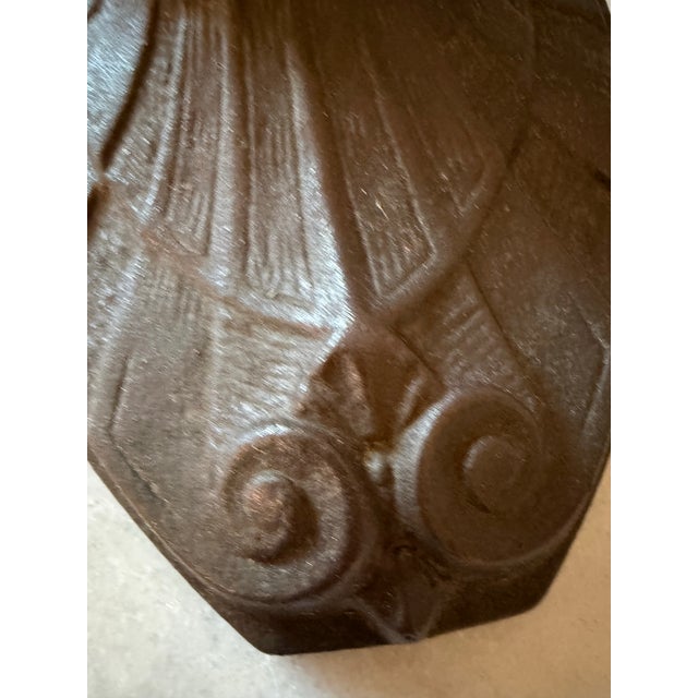 Brown Antique Faries Fosteria Cast Iron Gooseneck Desk Lamp For Sale - Image 8 of 10
