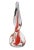 Spiraling clear-glass obelisk with red flame-like intrusions made by Venini. One of the most Celebrated models of Venini....