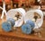 Blue Pair of Mid-Century Italian Murano Blue Art Glass Table Lamps With Custom Shades For Sale - Image 8 of 8