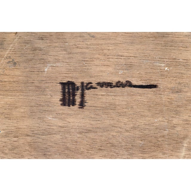 Aqua Michel Jamar, Hiker with a Pipe, 1930-1940, Oil on Panel For Sale - Image 8 of 10