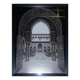 Courtyard of the Maidens in the Real Alcazar in Seville, Print, Framed For Sale