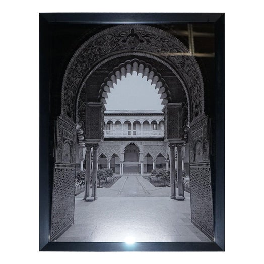 Courtyard of the Maidens in the Real Alcazar in Seville, Print, Framed For Sale