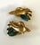 Mid-Century Modern Pair of Bronze and Enamel Earrings Line Vautrin For Sale - Image 3 of 10