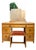 1940s John Stuart Blonde Wood 3-Piece Vanity, Mirror & Bentwood Stool For Sale