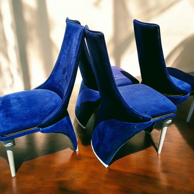 Memphis 1970s Asymmetrical Dining Set of 5 Rare Set Inspired by the Memphis Milano Design Movement For Sale - Image 3 of 8