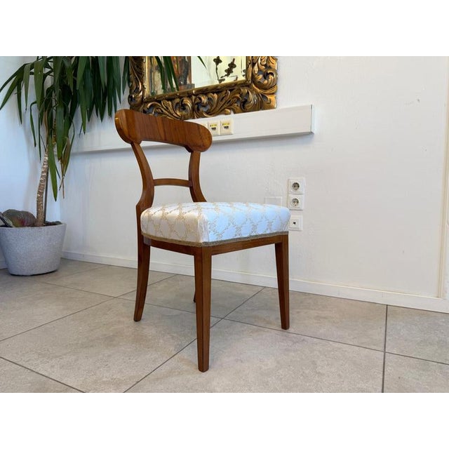 Biedermeier Chair in Walnut For Sale - Image 3 of 13