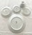 White Vintage Fleuron Chloe’ Paris White by China 5 Piece Place Setting Mint Condition. For Sale - Image 8 of 17