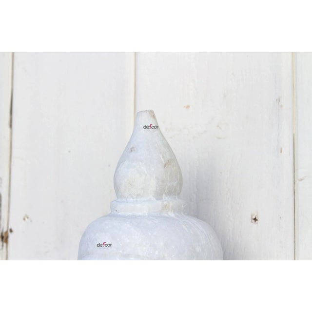 Tall Burmese Vayrasana Marble Buddha For Sale - Image 10 of 13