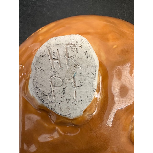 Vintage Signed Ceramic Bowl With Dog Paw Design For Sale - Image 9 of 14