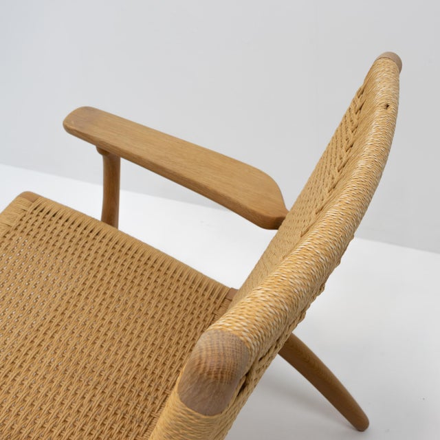 Wood CH25 Lounge Chair by Hans J. Wegner for Carl Hansen, 2000 For Sale - Image 7 of 12