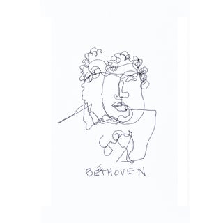 “Beethoven in-One-Line” Giclee Print - For Sale