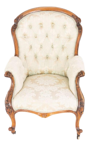Antique Victorian Mahogany Parlour Chair, 1860