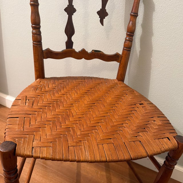 Delicate 18th Century Chair-Handwoven Seat For Sale - Image 4 of 12