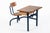Vintage Antique Wood & Metal Child’s School Desk and Chair in the Style of Jean Prouvé For Sale - Image 9 of 14