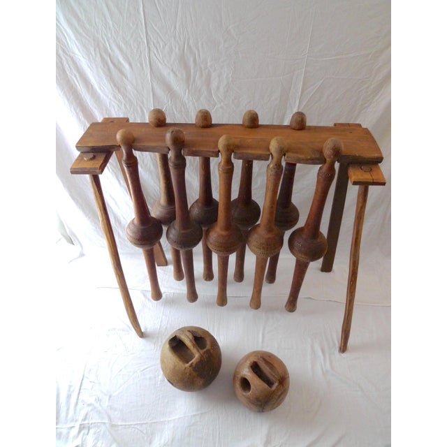 19th Century 9-Pin Bowling Game (Le Jeu De Quilles De 9) Southwest France- 12 Pieces For Sale - Image 12 of 12
