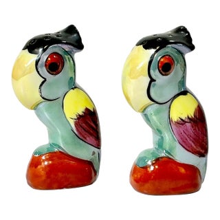 1950s Vintage Coastal Boho Chic Toucan Salt & Pepper Shakers - A Pair. For Sale