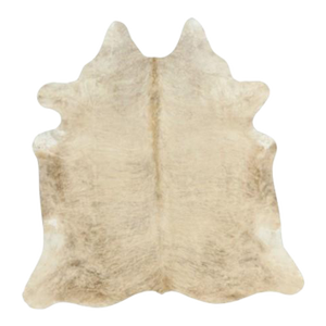 Rug & Kilim’s Large Cowhide Rug in Sandy Beige-Brown and Cream Tones