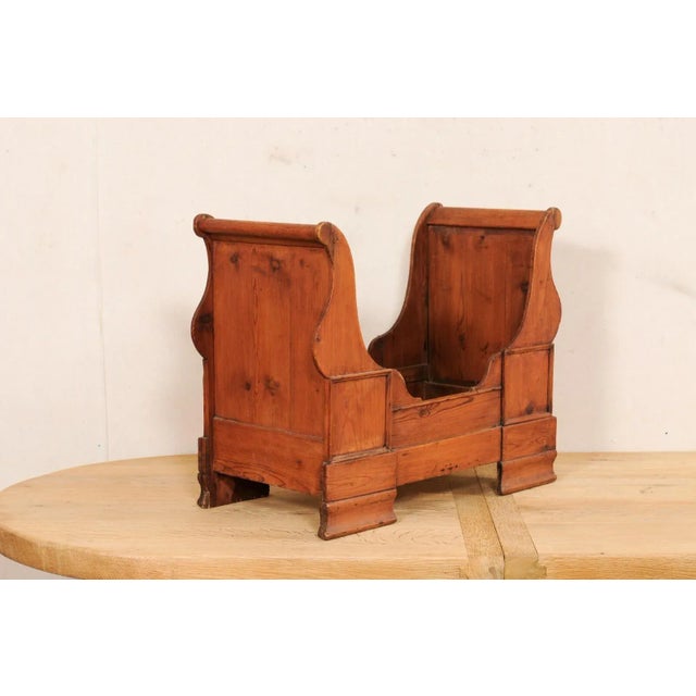 Antique Swedish Wood-Carved Sleigh Dog Bed For Sale - Image 4 of 11