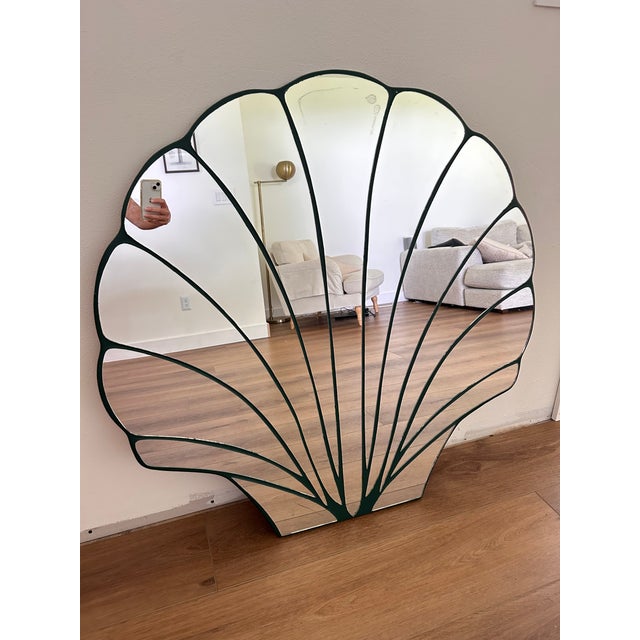 20th Century Post Modern Coastal Sea Shell Mirror | Chairish