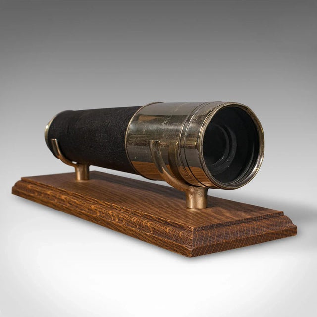 1920s Antique English 3 Draw Ross Telescope For Sale - Image 11 of 12