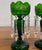 This is a beautiful pair of antique Victorian Bohemian emerald green glass mantle lustres, circa 1880–1900. Features...