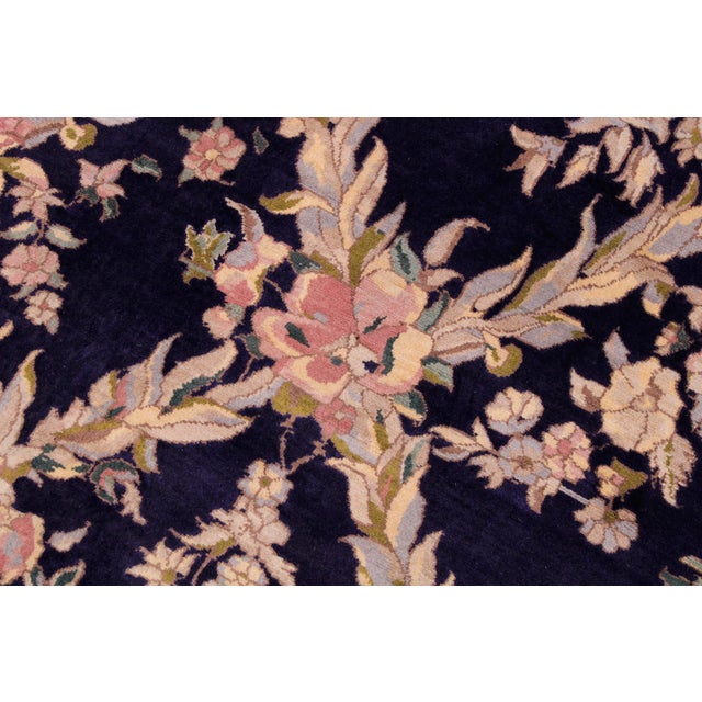 1990s Shabby Chic Pak-Persian Blue/Gray Wool Rug - 9'2'' X 12'0'' For Sale - Image 5 of 9