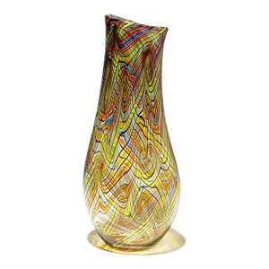 Monumental Art Glass Vase by Luca Vidal, Murano