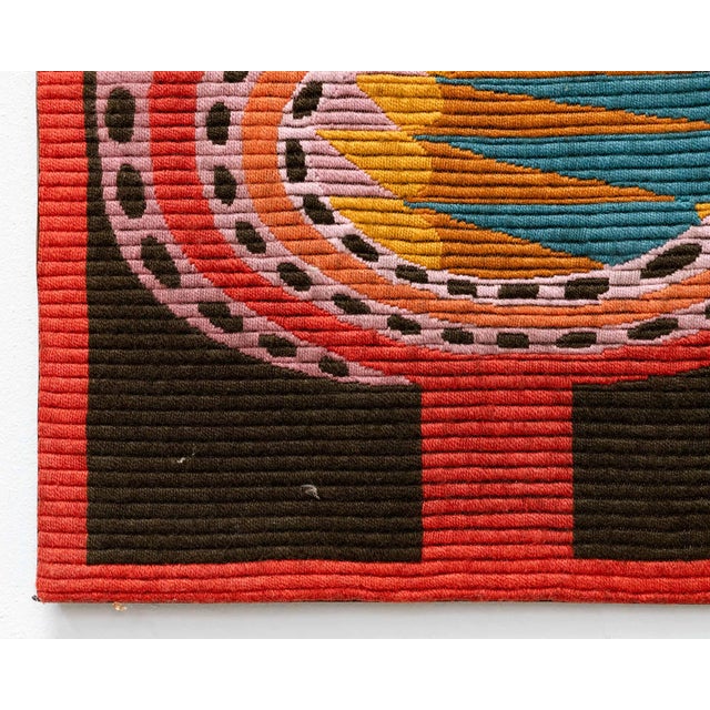 1950s P.Lobel, Canvas Rooster, 1950s, Textile and Wool For Sale - Image 5 of 8