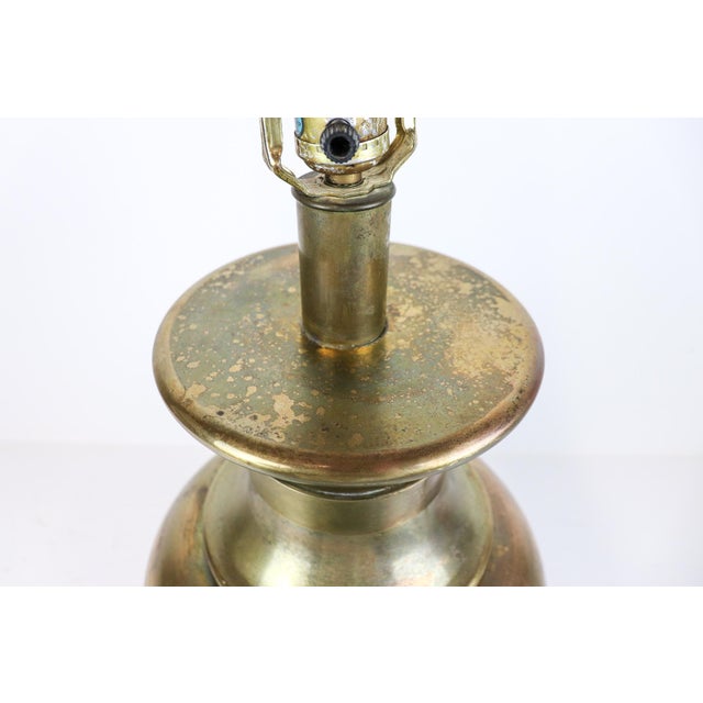 Brass 1970s Mid Century Modern Oversize Chapman Lighting Brass Urn Lamp With 3-Way Switch For Sale - Image 8 of 10