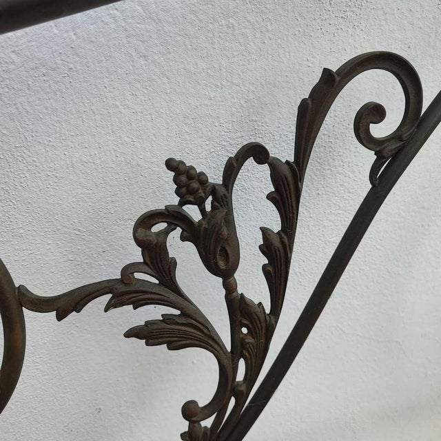 Antique Metal Bed with Twists and Decorations For Sale - Image 11 of 15