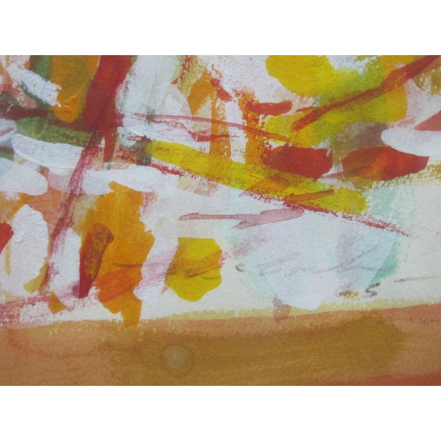David McCosh Abstract Watercolor Painting on Paper Red Canyon Pacific Nw 1965 For Sale - Image 4 of 9