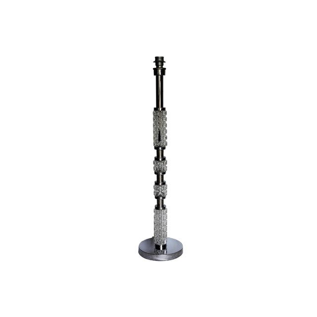 Vintage Chrome and Glass Floor Lamp attributed to Richard Essig, 1970s For Sale - Image 11 of 11
