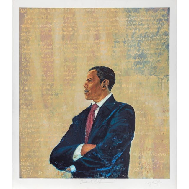 Late 20th Century Chaz Guest "President Obama" For Sale - Image 5 of 5