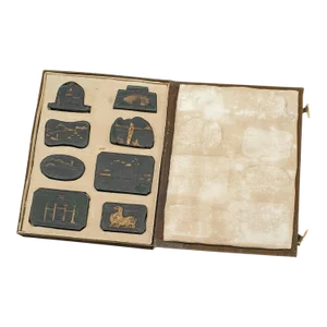 1900's Set of 8 Antique Calligraphic Ink Blocks