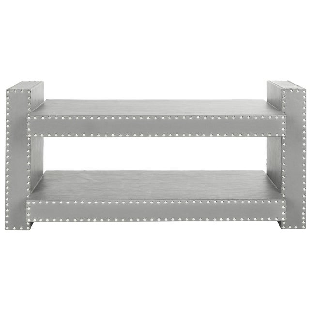 Early 21st Century Garson 1 Shelf Accent Table in Grey For Sale - Image 5 of 5