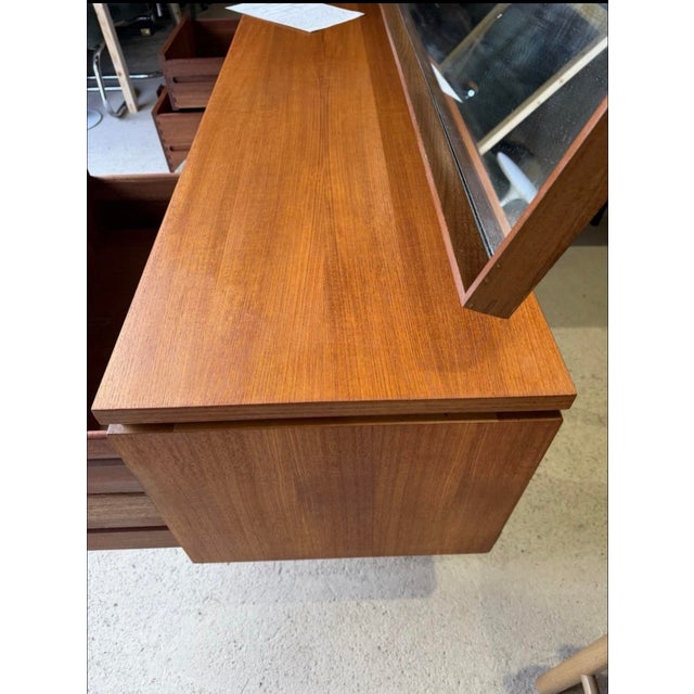 Wood Danish Dressing Table by Ib Kofod Larsen for G-Plan, 1960s, Set of 2 For Sale - Image 7 of 14