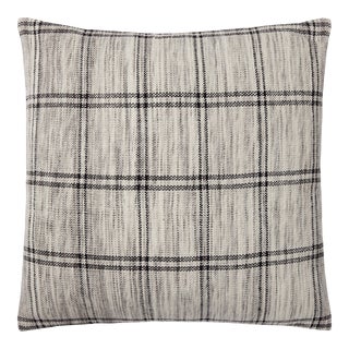 Amber Lewis x Loloi Dalia Ivory / Granite 22'' x 22'' Cover with Down Pillow For Sale