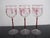 Theresienthal Clear Crystal Bohemian Ruby Grape Vine Cordial Wine Glass Set of 3 For Sale In Portland, OR - Image 6 of 9