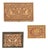 A Trio of Vintage Italian Marquetry Wood Inlay Trinket Boxes With Highly Detailed, Mirror-Image Arabesque Scrolls & Phoenixes For Sale