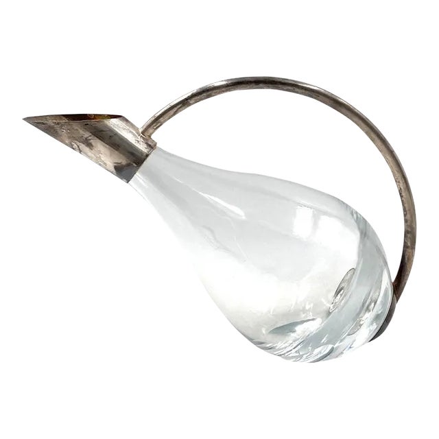 Hollywood Regency Silver Decanter, Masini Florence Italy 1980s For Sale