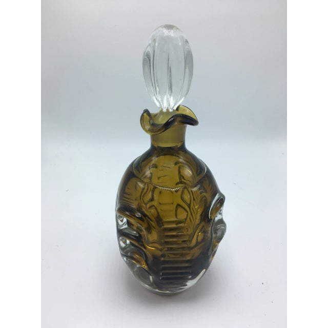 Glass 1960s Mid-Century Pinched Glass Decanter For Sale - Image 7 of 7