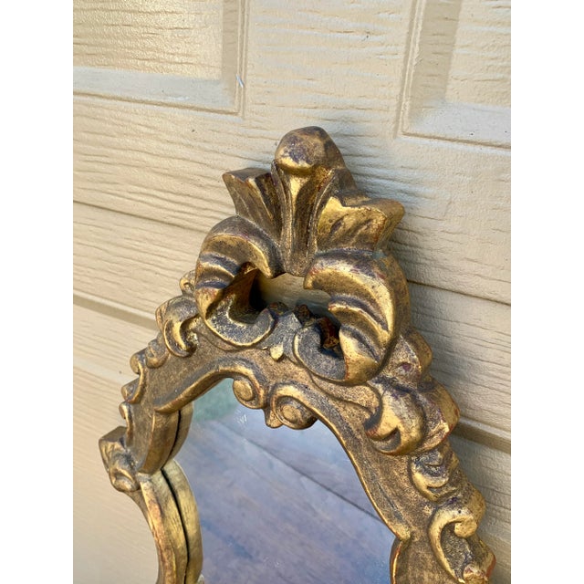 Florentia Italian Rococo Style Giltwood Wall Mirror For Sale - Image 4 of 11