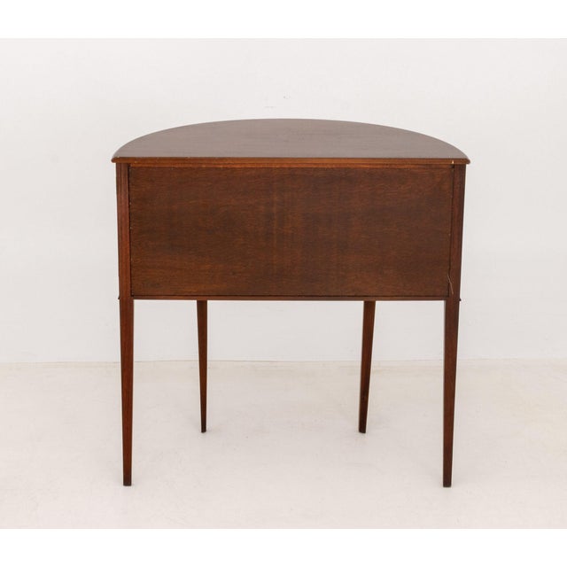 Brown Baker Furniture Mahogany Demilune Console Table For Sale - Image 8 of 8