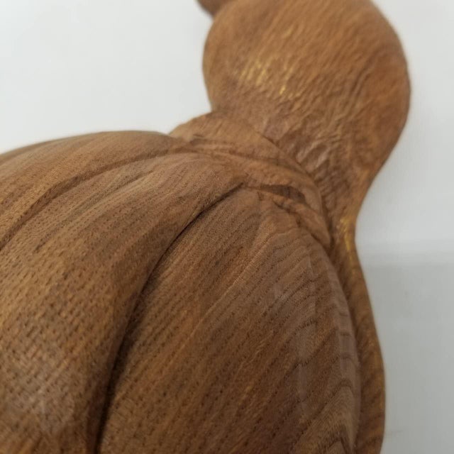 Vintage Japanese Wooden Carving of a Mouse Holding a Chestnut – Folk Art Figurine For Sale - Image 10 of 18