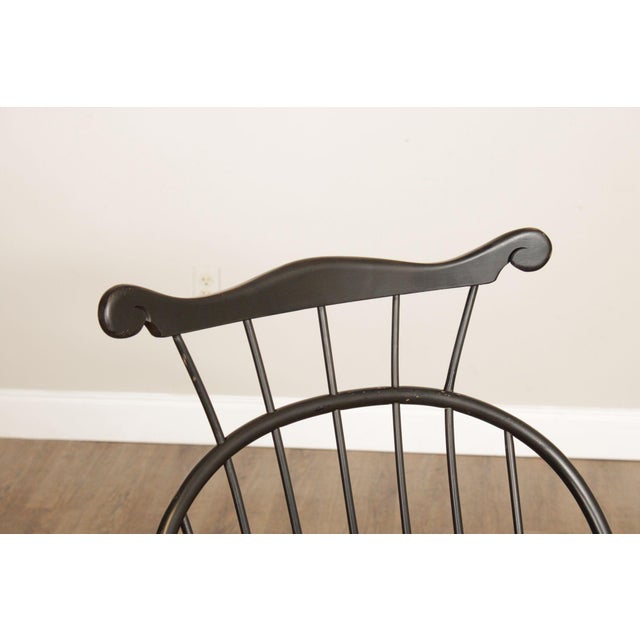 Black Nichols & Stone Pair of Ebonized Windsor Armchairs For Sale - Image 8 of 12