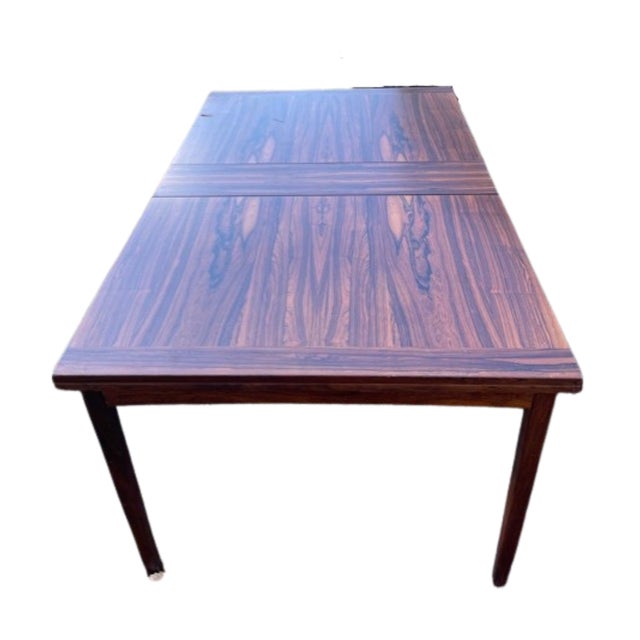 Wood Mid Century Modern (C1960) Swedish Rosewood Dining Table For Sale - Image 7 of 12