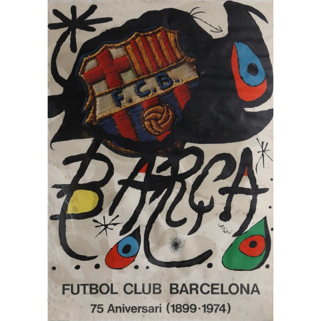 Futbol Club Barcelona, Joan Miro Lithograph For Sale - Image 4 of 4