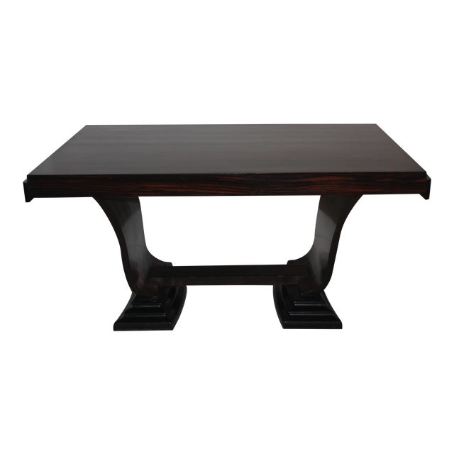 C 1930's French Art Deco Exotic Macassar Ebony Dining ...