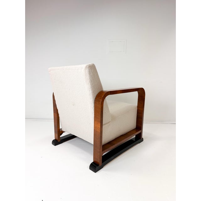 Wood 1930s Swedish Art Deco Chair and Ottoman For Sale - Image 7 of 12